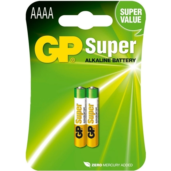 GP AAAA super alkaline batterij 2 stuks GP25A 215124 - 1