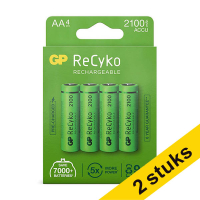 GP Aanbieding: 2x GP 2100 ReCyko oplaadbare AA / HR06 Ni-Mh Batterij (4 stuks)  AGP00368