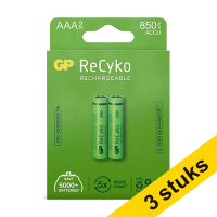 GP Aanbieding: 3x GP 850 ReCyko oplaadbare AAA / HR03 Ni-Mh batterij (2 stuks)  AGP00373