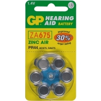 GP PR44 gehoorapparaat batterij 6 stuks (blauw) GPZA675 215132