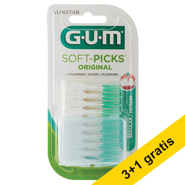 Aanbieding: 4x GUM Soft-Picks Original Medium (50 stuks) SGU00140 - 1