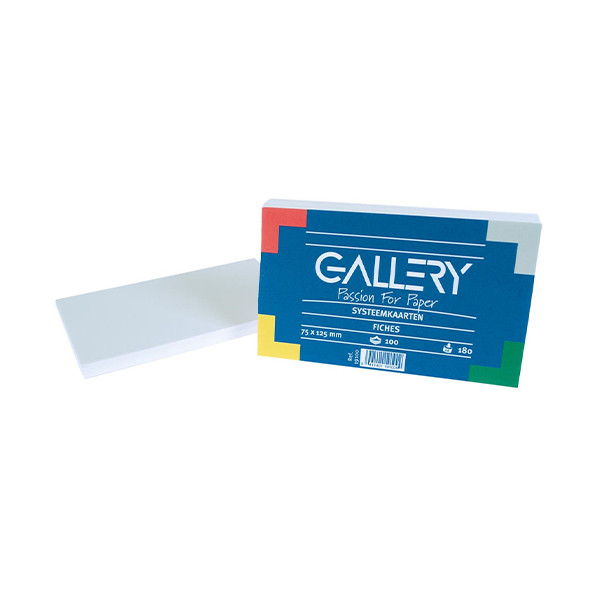 Gallery systeemkaart blanco wit 125 x 75 mm (100 stuks) 19100 206465 - 1