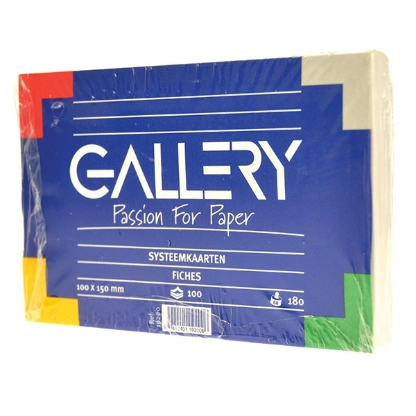 Gallery systeemkaart blanco wit 150 x 100 mm (100 stuks) 19200 400584 - 1