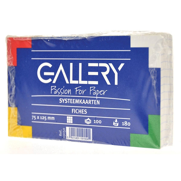 Gallery systeemkaart geruit 125 x 75 mm (100 stuks) 19150 400585 - 1