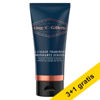 Aanbieding: 4x Gillette King C. transparante scheergel (150 ml)