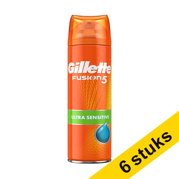 Gillette Aanbieding: 6x Gillette Fusion Hydra Sensitive Skin scheergel (200 ml)  SGI00122 - 1