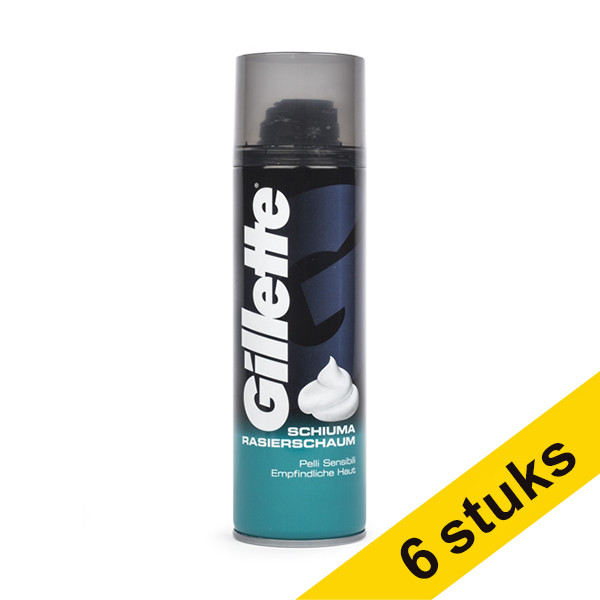 Aanbieding: 6x Gillette Sensitive Skin scheerschuim (200 ml) SGI00109 - 1