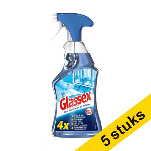 Glassex Aanbieding: 5x Glassex multi & glasreiniger spray (750 ml)  SGL00101 - 1