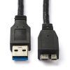 Goobay USB-A naar Micro-B-kabel zwart (1 meter) K010214092 - 1