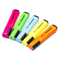 Gratis set 123inkt markeerstiften roze/groen/blauw/geel/oranje 301617