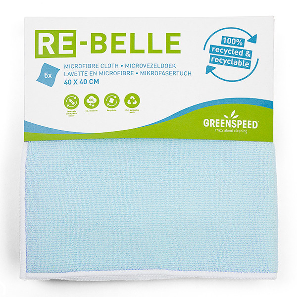 Greenspeed Re-belle Microvezeldoek Blauw 40 x 40 cm (5 stuks) 3303014 SGR00019 - 1