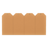 HF2 labels met ophangoog 40 x 80 mm chamois (1000 stuks) 395003 226902