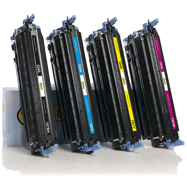 HP Color LaserJet 2600n Toners (laserprinters) Printer type HP 124A  aanbieding: HP Q6000A, 01A, 02A, 03A zwart + 3 kleuren (123inkt huismerk)  toner q6000a q6003a hp 124a q6003a q6001a q6002a 2600 huismerk