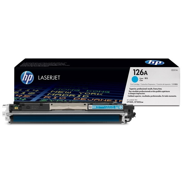 HP LaserJet Pro CP1025nw Color Toners (laserprinters) Printer type HP 126A  (CE310A) toner zwart (123inkt huismerk) 123inkt.nl