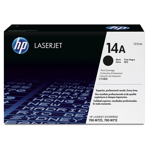 HP LaserJet Enterprise 700 M712 Toners (laserprinters) Printer type HP 14A  (CF214A) toner zwart (123inkt huismerk) 123inkt.nl