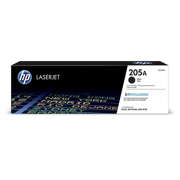 HP Color LaserJet Pro MFP M181fw Toners (laserprinters) Printer type HP  205A (CF530A) toner zwart (123inkt huismerk) hp 123inkt.nl