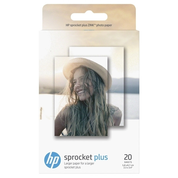 HP 2LY72A ZINK Sprocket Plus/Select fotopapier zelfklevend 5,8 x 8,7 cm (20 vel) 2LY72A 151142 - 1