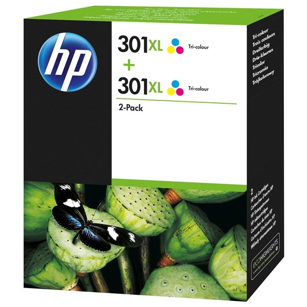 HP 301XL D8J46AE XL dubbelpak kleur hoge capaciteit (origineel) D8J46AE 044338 - 1