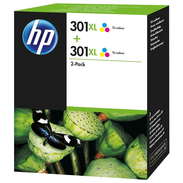 HP 301XL (D8J46AE) dubbelpak kleur hoge capaciteit (origineel) 044338 - 1