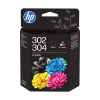 HP 302/304 (B82L1AE) dubbelpak zwart + kleur (origineel) 055630 - 1