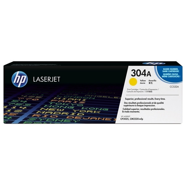 HP 304A (CC532A) toner geel (origineel) CC532A 039826 - 1