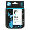 HP 305 (6ZD17AE) multipack zwart + kleur (origineel)