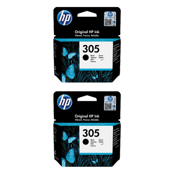 HP 305 (6ZD18AE) inktcartridge dubbelpak zwart (origineel) 6ZD18AE 093128 - 1