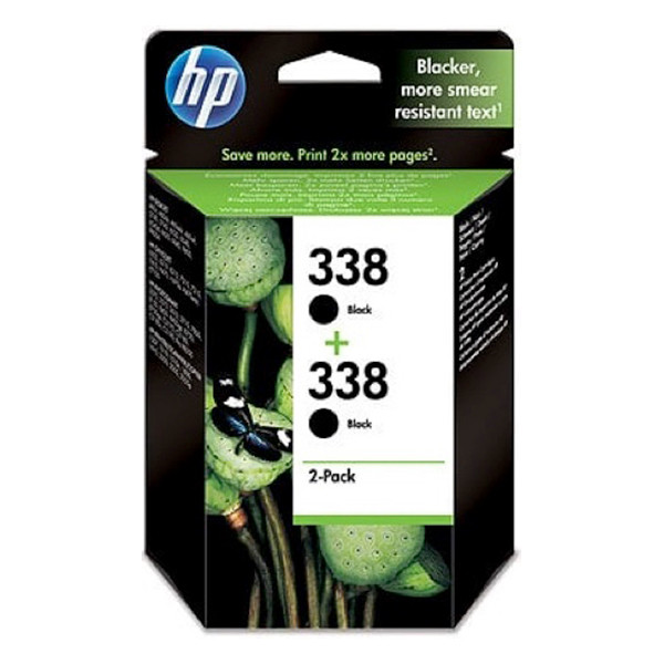 HP 338 (CB331EE) inktcartridge zwart dubbelpak (origineel) CB331EE 030448 - 1