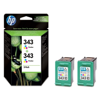 HP 343 (CB332EE) inktcartridge kleur dubbelpak (origineel) CB332EE 030449