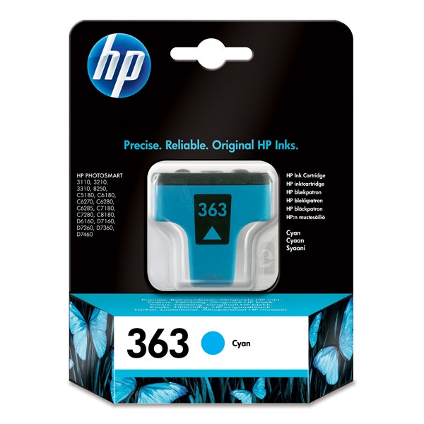 HP 363 (C8771EE) inktcartridge cyaan (origineel) C8771EE 031775 - 1