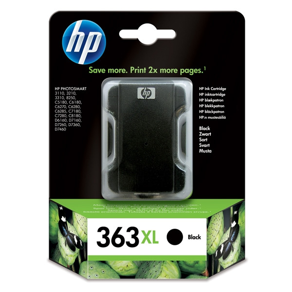 HP 363 XL (C8719EE) inktcartridge zwart hoge capaciteit (origineel) C8719EE 031770 - 1