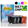HP 364XL multipack zwart + kleur cyaan/magenta/geel (123inkt huismerk)  044421