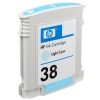 HP 38 (C9418A) inktcartridge licht cyaan (origineel) C9418A 030472