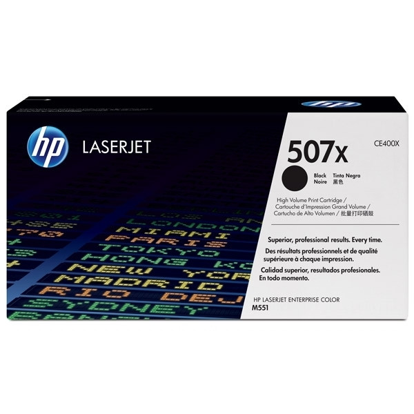 HP LaserJet Enterprise 500 color Toners (laserprinters) Printer type HP  507X / 507A aanbieding: HP CE400X, CE401A, CE402A, CE403A zwart + 3 kleuren  (123inkt huismerk) hp color laserjet 123inkt.nl