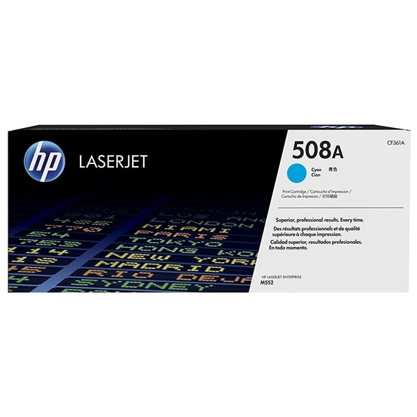 HP 508A toner cyaan Toners (laserprinters) nummer HP 508A (CF361A) toner  cyaan (123inkt huismerk) 508a hp 508a cyaan 123inkt.nl
