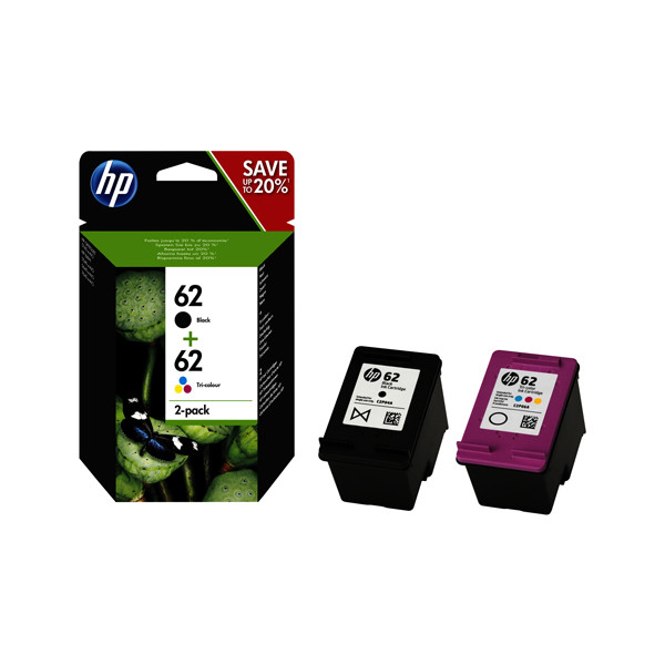 HP 62 (N9J71AE) duo verpakking inktcartridge zwart en kleur (origineel) N9J71AE 055284 - 1