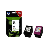 HP 62 (N9J71AE) duo verpakking inktcartridge zwart en kleur (origineel) N9J71AE 055284