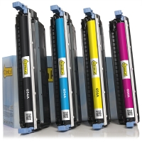 HP 645A aanbieding: HP C9730A, 31A, 32A, 33A zwart + 3 kleuren (123inkt huismerk)  130008