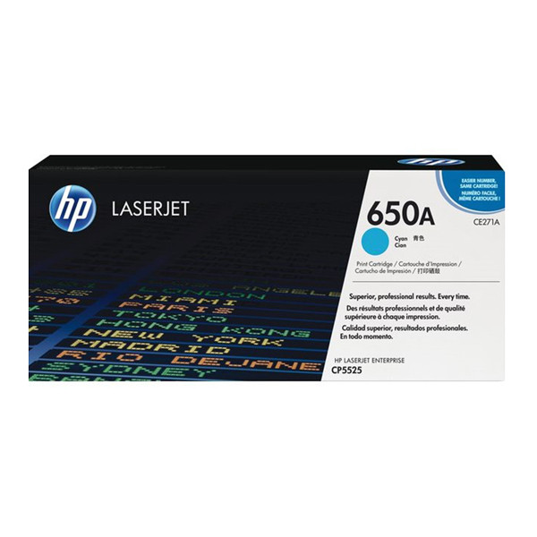 HP 650A (CE271A) toner cyaan (origineel) CE271A 039964 - 1