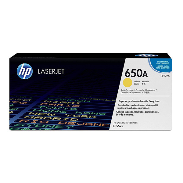 HP 650A (CE272A) toner geel (origineel) CE272A 039966 - 1