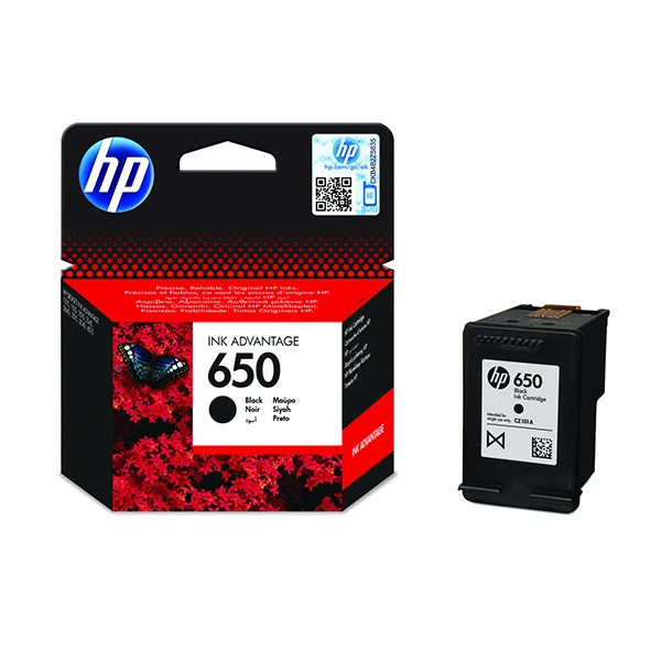 HP 650 (CZ101AE) inktcartridge zwart (origineel) CZ101AE 044212 - 1