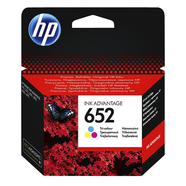 HP 652 (F6V24AE) inktcartridge kleur (origineel) F6V24AE 044458 - 1