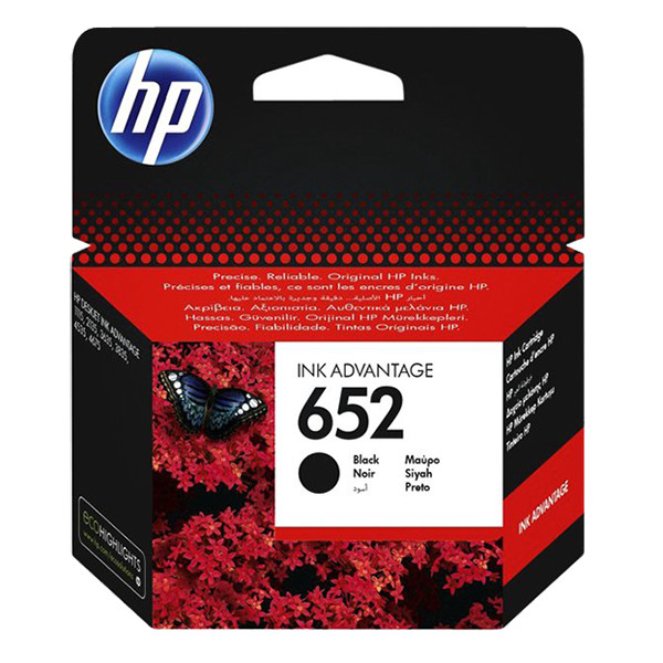HP 652 (F6V25AE) inktcartridge zwart (origineel) F6V25AE 044456 - 1