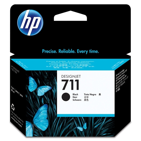 HP 711 (CZ133A) inktcartridge zwart hoge capaciteit (origineel) CZ133A 044202 - 1