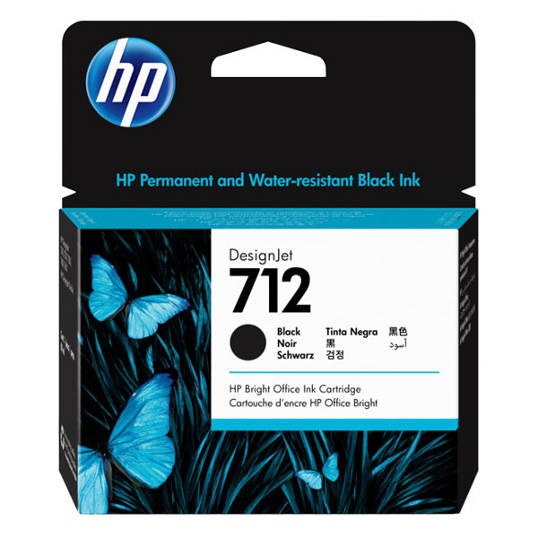HP 712 (3ED71A) inktcartridge zwart hoge capaciteit (origineel) 3ED71A 093114 - 1