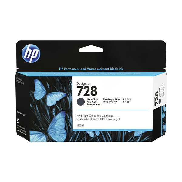 HP 728 (3WX25A) inktcartridge mat zwart hoge capaciteit (origineel) 3WX25A 093118 - 1