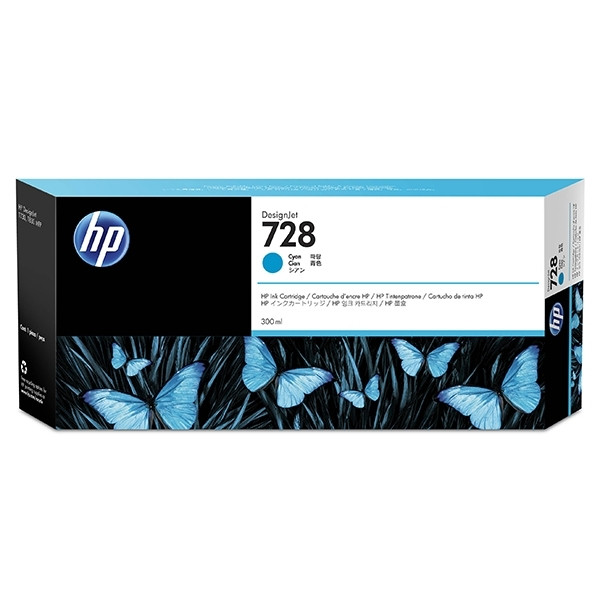 HP 728 (F9K17A) inktcartridge cyaan extra hoge capaciteit (origineel) F9K17A 044498 - 1