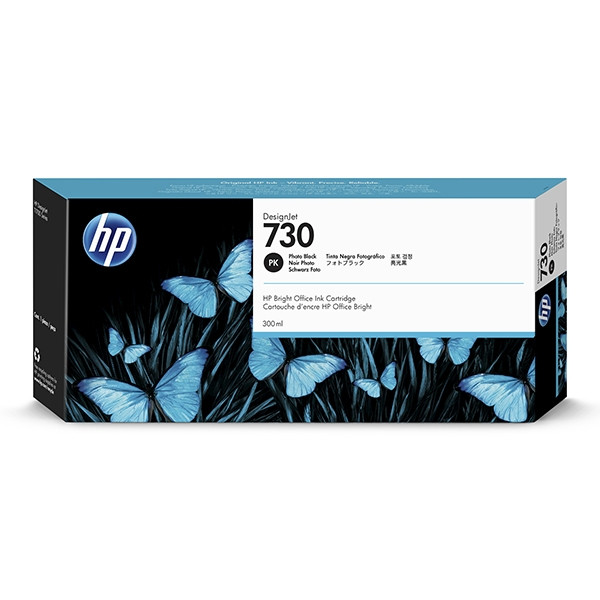 HP 730 (P2V73A) inktcartridge foto zwart hoge capaciteit (origineel) P2V73A 055262 - 1