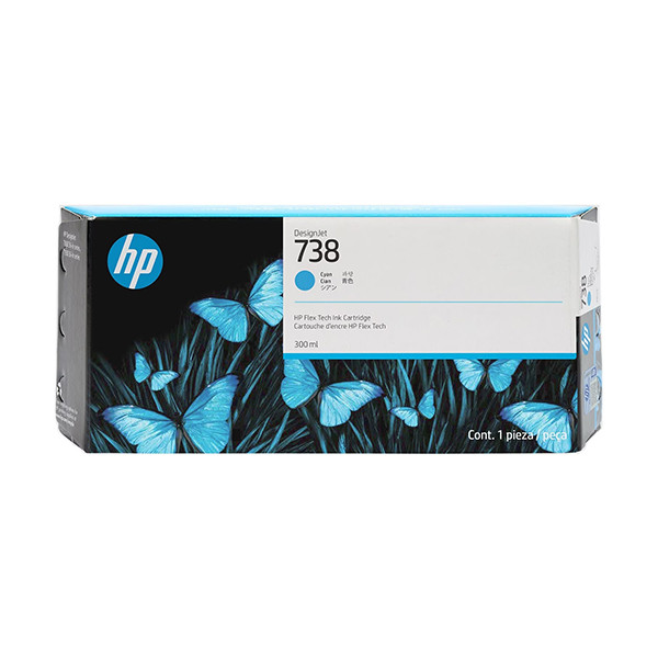 HP 738 (676M6A) inktcartridge cyaan hoge capaciteit (origineel) 676M6A 093288 - 1