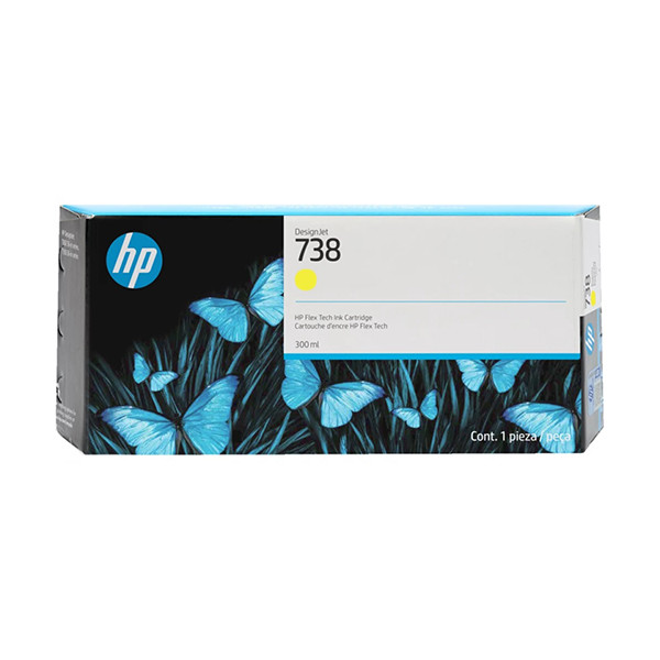 HP 738 (676M8A) inktcartridge geel hoge capaciteit (origineel) 676M8A 093292 - 1